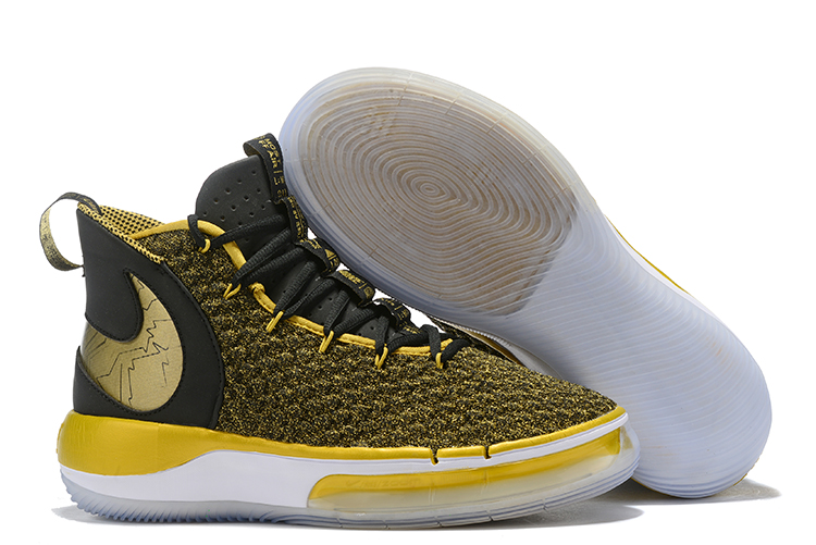 NIKE AIphaDunk FIBA Yellow Black Gold Shoes
